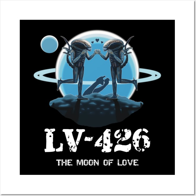 LV-426: The Moon Of Love Wall Art by SPACE ART & NATURE SHIRTS 